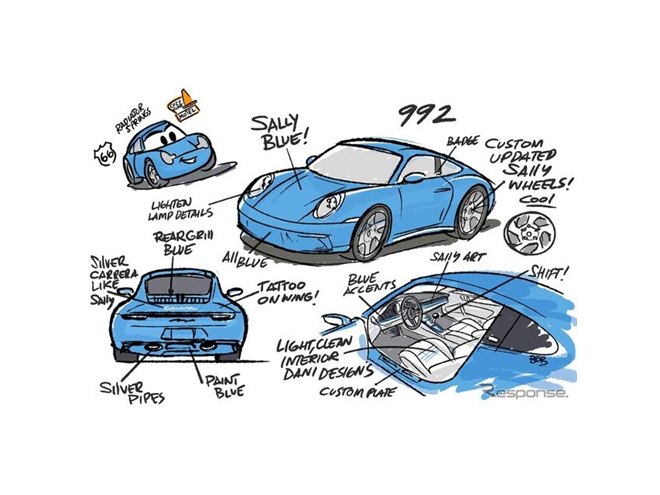 ポルシェ 911サリー・カレラ 製作進行中…ピクサー映画『カーズ』実車化