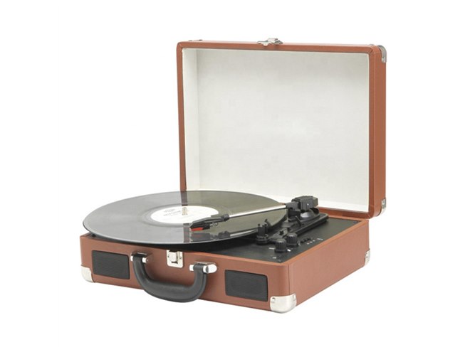 Closley レコードプレイヤー/Bluetoothスピーカー Crosley、スピーカーとUSB装備のトランク型ポータブルレコード