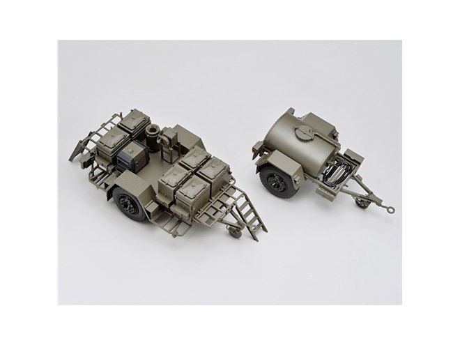 陸自「野外炊具1号（22改）」「1t水タンクトレーラ」の1/35模型