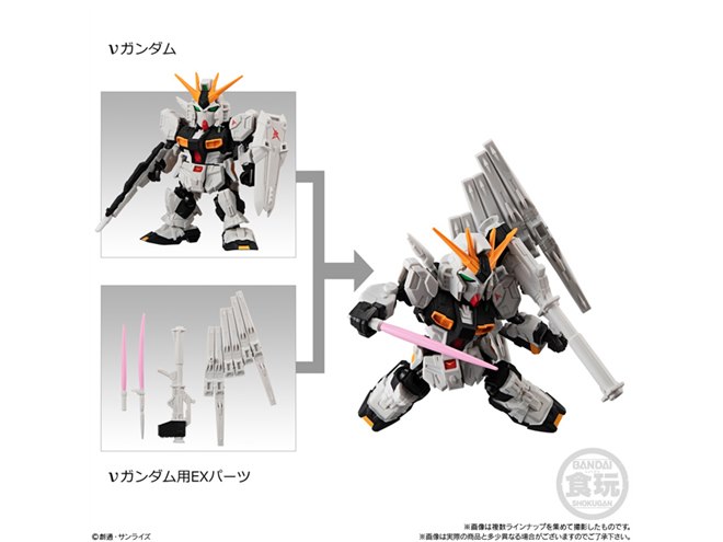 食玩ガンダム「MOBILITY JOINT GUNDAM」第2弾、「νガンダム」など全7種