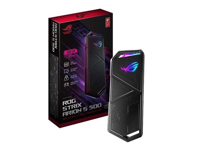 ROG Strix ARION 500GBm.2ssd付き ASUS、ゲーミング向けのポータブルSSD「ROG STRIX ARION S500」 - 価格.com