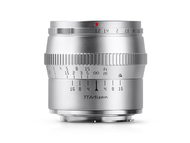 【美品】TTArtisan 50mm f/1.2 C フジフィルム Xマウント TTArtisan、中望遠「50mm f/1.2 C シルバー」にソニーE/富士