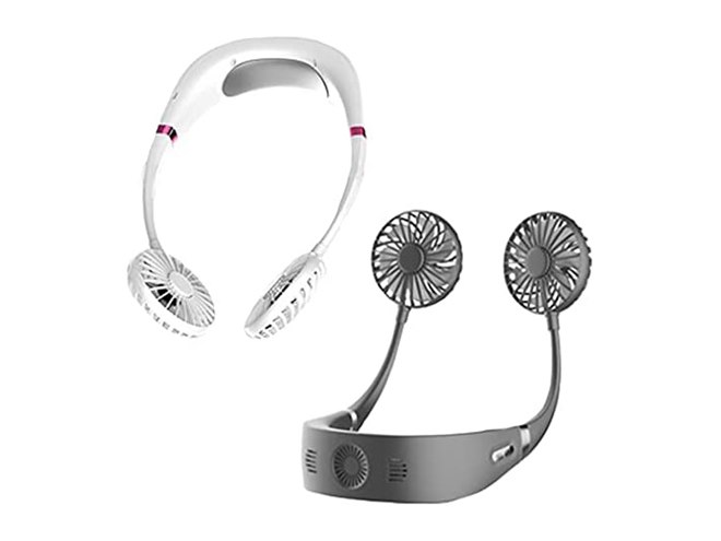 ペルチェ素子＆冷却ファンで首元を冷やす充電式ポータブルネックファン