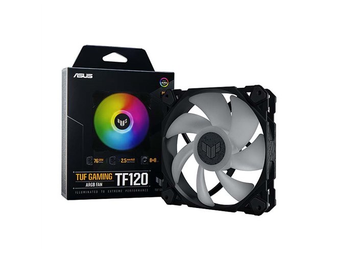 ASUS TF120 ARGB 120mmファン 7個セット ASUS TUF Gaming TF120 ARGB Chassis Fan 3-Pin Customizable LEDs