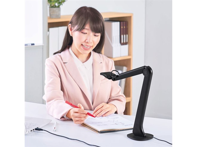 キングジム、マイク＆LED照明搭載の「フリーアングルUSBカメラ」を本日