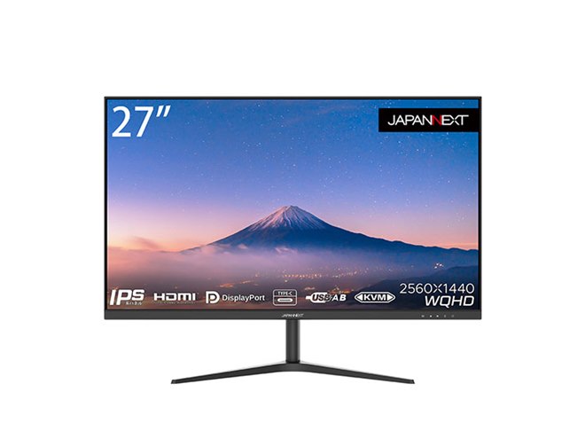 JAPANNEXT、KVM機能を搭載した27型WQHD液晶ディスプレイ - 価格.com