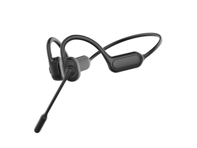 ゲオ限定「骨伝導ワイヤレスヘッドホン」に可動式マイク搭載の新モデル