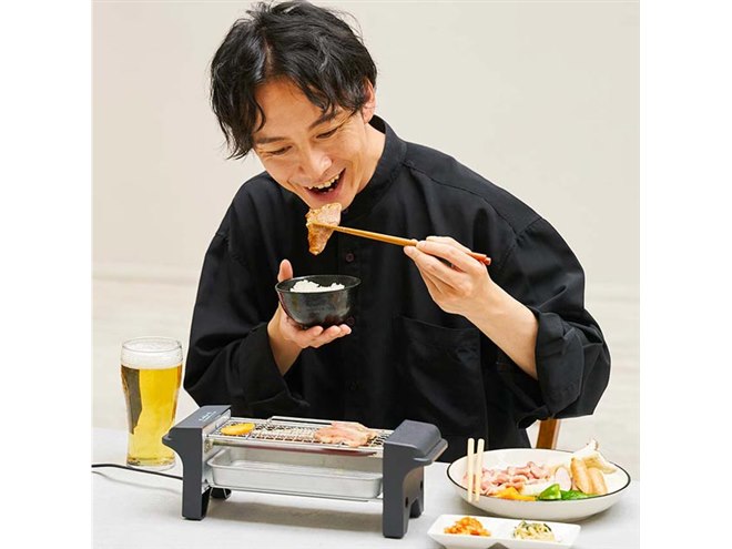 ライソンから「おひとり網焼肉グリル」改良版が8/5発売、3,025円