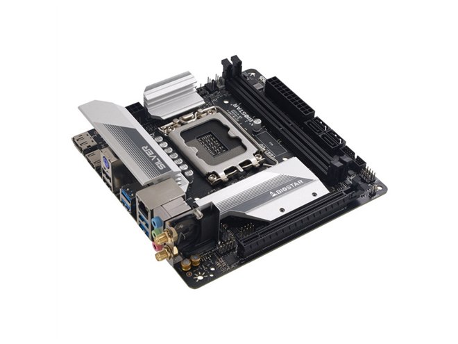 BIOSTAR、シルバーのヒートシンクを備えたMini ITXマザー「B660T