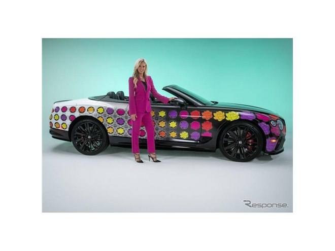 車体に花模様、1台限りのベントレーがチャリティオークションに出品