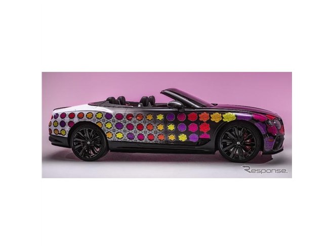 車体に花模様、1台限りのベントレーがチャリティオークションに出品