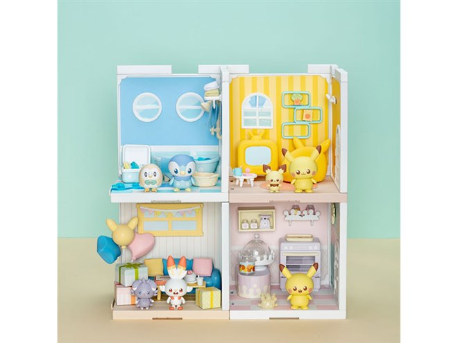 タカラトミー、部屋とフィギュアをセットにした「ポケモン ポケピース 