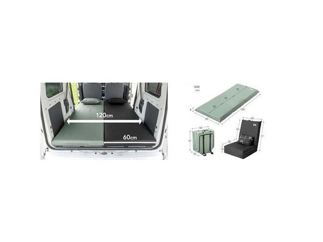 キャンプ等3WAY リクライニングマット 楽天市場】【新提案】 3way 車中泊マット 幅60cm 枕 付 8cm キャンプ