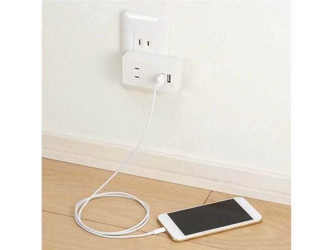 まとめ得 YAZAWA 両挿しUSBタップ 2個口1m ホワイト H14012UWH x [4個] /l 両挿しUSBタップ 2個口1mホワイト｜YAZAWA CORPORATION