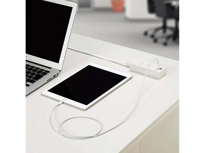 まとめ得 YAZAWA 両挿しUSBタップ 2個口1m ホワイト H14012UWH x [4個] /l 両挿しUSBタップ 2個口1mホワイト｜YAZAWA CORPORATION