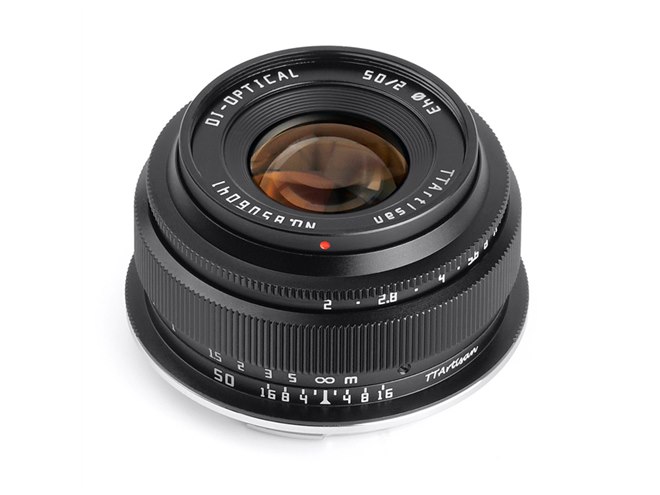 13,000円、単焦点レンズ「TTArtisan 50mm f/2」にキヤノンRF用/L