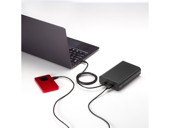 サンワ、最大60W出力のUSB PD対応Type-Cを搭載したモバイルバッテリー