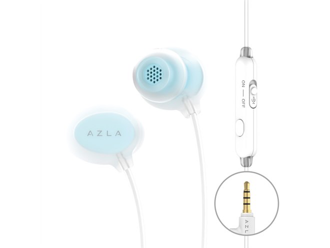 AZLA ASE-500 White UC 有線イヤホン AZLA史上、最高の寝ホン”をうたうフル・シリコン構成イヤホン
