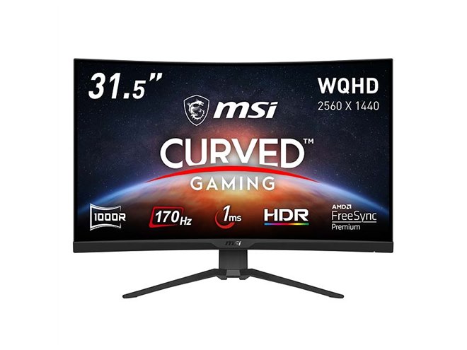 MSI 湾曲ゲーミングモニター G322CQP 31.5インチ MSI、湾曲率1000Rを採用した31.5型ゲーミングモニター「G322CQP