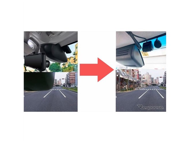 ズーム機能を新搭載、前後同時録画機能付きデジタルルームミラー ズーム機能を新搭載、前後同時録画機能付きデジタルルームミラー
