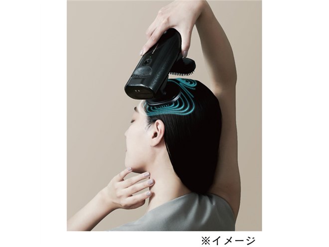 美容器 アテックス、2つのブラシで頭皮をつかんでもみ込むヘッドスパ