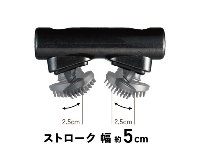 美容器 アテックス、2つのブラシで頭皮をつかんでもみ込むヘッドスパ