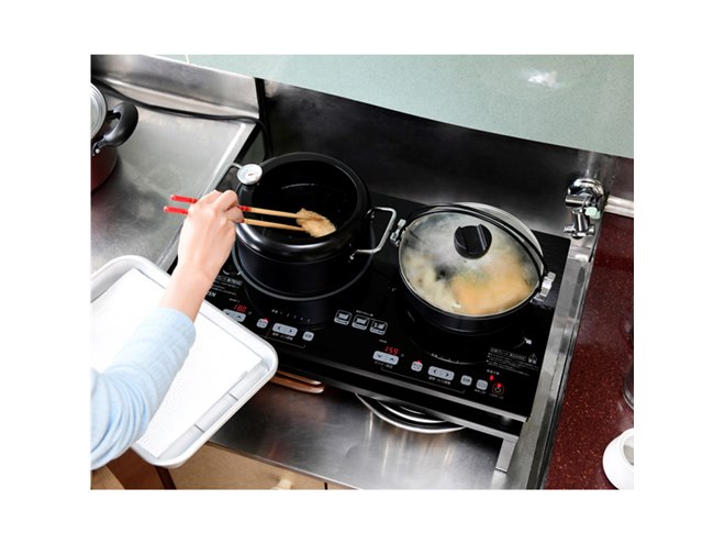 山善 IH調理器 YET-W1452 2024年製 2口 IHクッキングヒーター 1400W 幅52cm YET-W1452 山善 | 山善