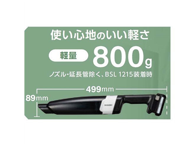 HiKOKI、吸込仕事率45Wの軽量コードレス掃除機「R12 DB」 - 価格.com