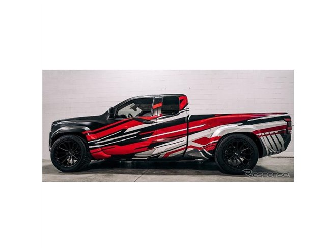 日産のピックアップトラックをローダウン、ストリート仕様に…SEMA 2022