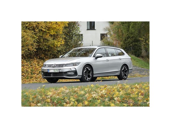 3シリーズに似ている？ VW『パサート』次期型、シルバーボディで