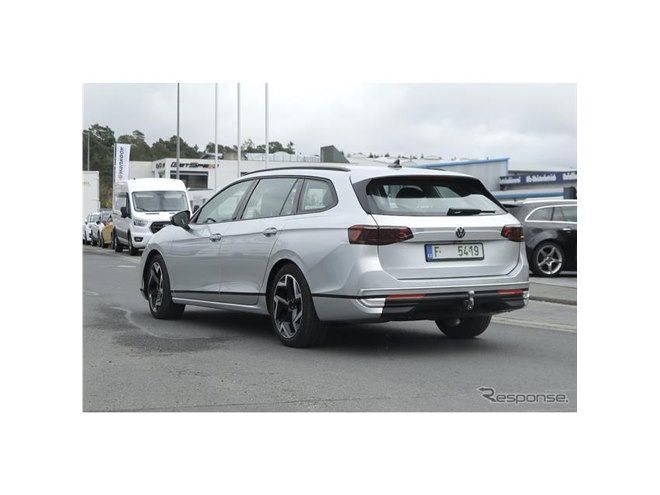 3シリーズに似ている？ VW『パサート』次期型、シルバーボディで