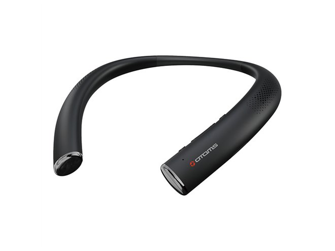 オトモア、耳をふさがないワイヤレスネックスピーカー「OTOMS