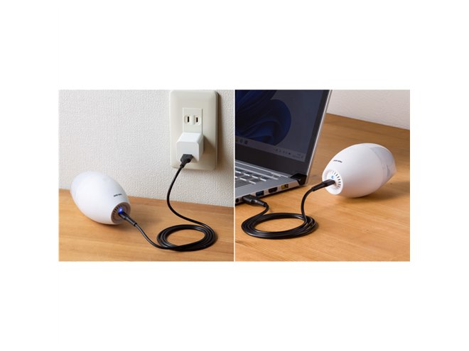 手のひらサイズの卓上クリーナー「200-CD081」、ゴミをかき出すブラシ