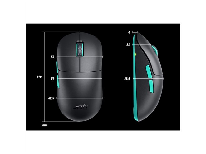 マウス・トラックボール Xtrfy M8 Xtrfy M8 Wireless Ultra-Light Gaming Mouse - Black - us