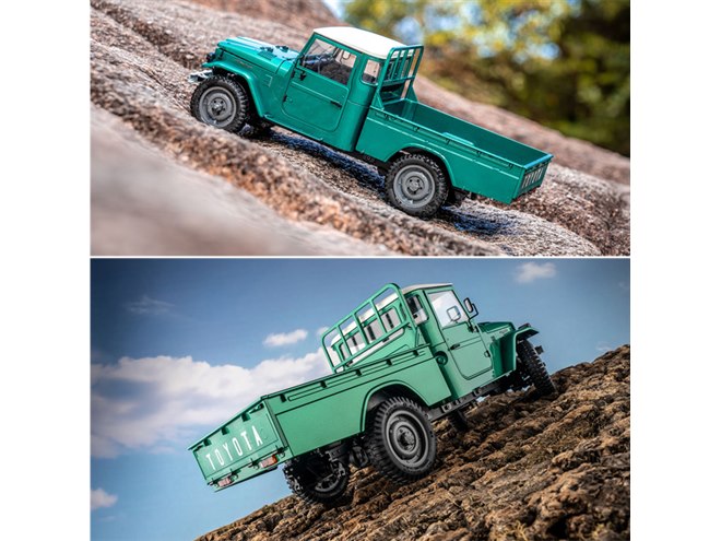 4輪駆動を実現、トヨタ「ランクル ピックアップトラック」の1/12 4輪駆動を実現、トヨタ「ランクル ピックアップトラック」の1/12