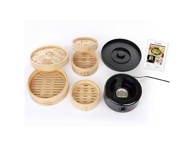 冷凍・チルド食品の焼売などを蒸し上げる、電気せいろ蒸し器「点心爛漫