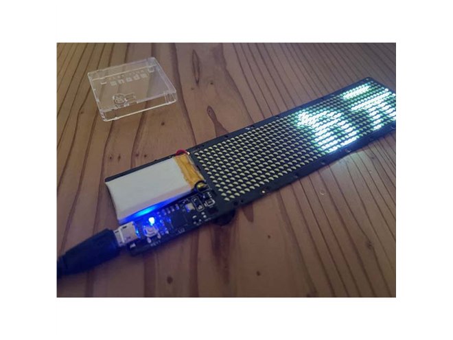 電子技販、充電しながら使用できる「ウェアラブルLEDディスプレイ