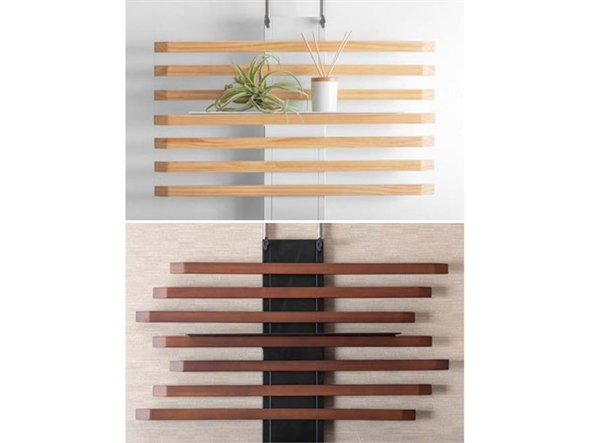 32～65V型テレビ対応、天然木デザインも楽しめるつっぱり式テレビ