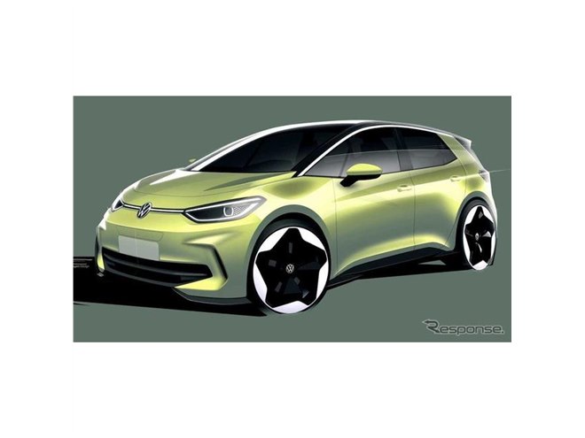 VWの小型EV『ID.3』改良新型、ティザー…今春実車発表へ - 価格.com