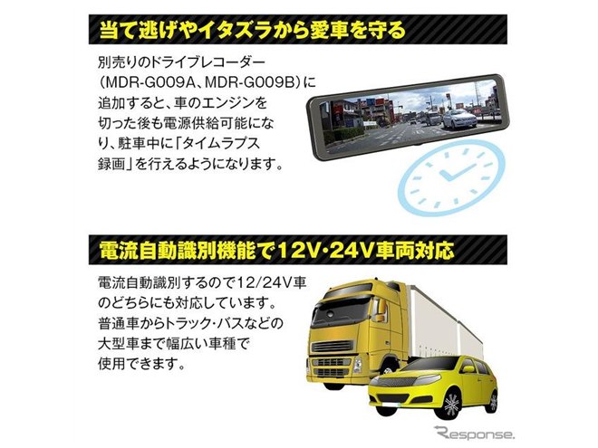 軽自動車に最適な11インチタイプ登場、デジタルインナーミラー型