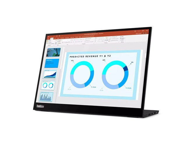 レノボThinkVision M14d メーカー保証27年7月 レノボ、重さ約600gの14型モバイル液晶「ThinkVision M14d」を