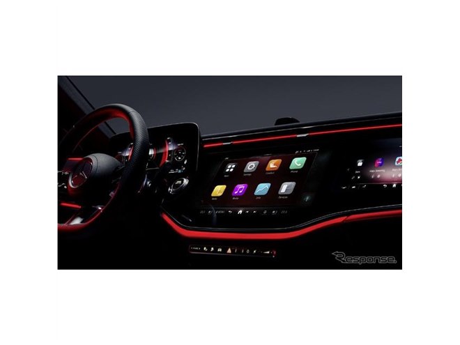 メルセデスベンツ『Eクラス』新型、「MBUXスーパースクリーン」採用へ