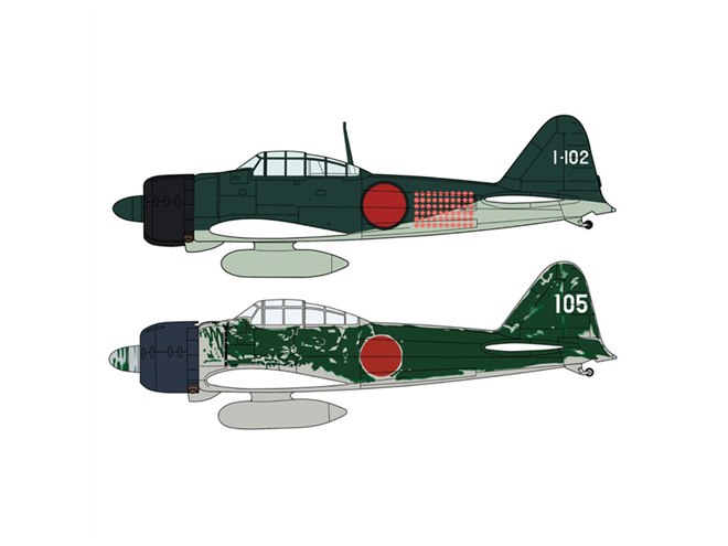 ハセガワ、零式艦上戦闘機の21型/22型を再現した“ラバウルエースセット