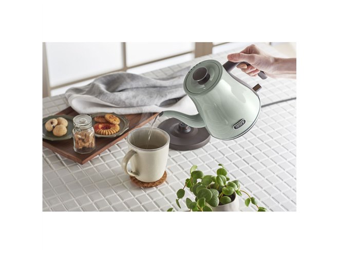 エレクトリックケトル K-KT4 (アッシュホワイト) 高速沸騰 0.8L 空焚き防止 レトロ かわいい おしゃれ K-KT4-AW 電気ケトル ｜ Toffy公式オンラインショップ Toffy⁄トフィー