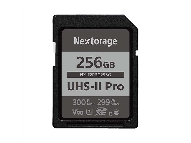 Nextorage、読み出し300MB/s、書き込み299MB/sのSDXC UHS-II
