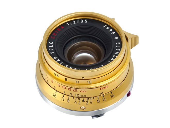 世界限定200本、LIGHT LENS LAB「M 35mm f/2」に限定色ブラスゴールド 