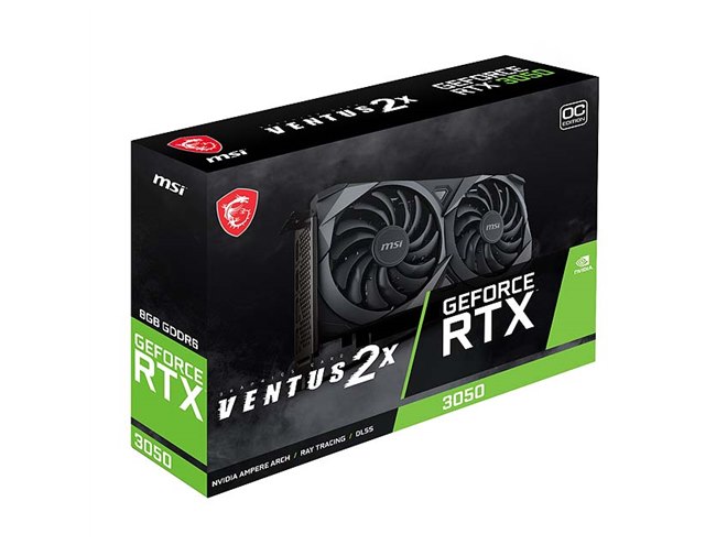 MSI、「GeForce RTX 3050」を搭載したビデオカードのOCモデル