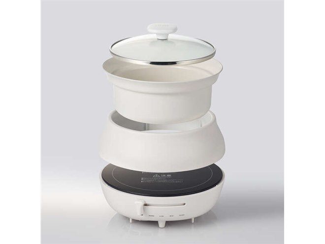 エレコム、1～2人分の料理ができるIH卓上なべ「ホットディッシュ