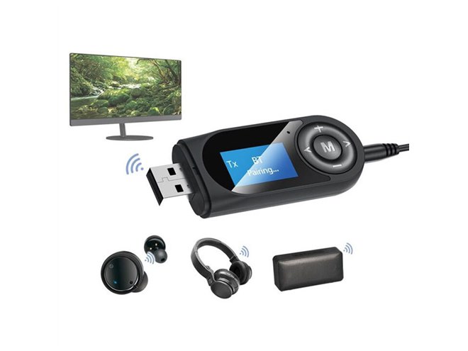 接続先を画面で選択、液晶モニター搭載のBluetooth送受信機が4,400円で