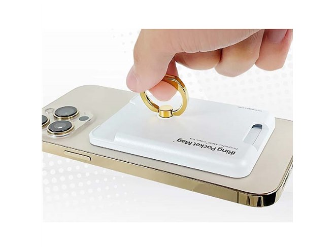 AAUXX、カードホルダー付きスマホリング「iRing Pocket Mag